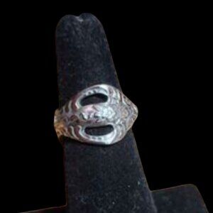 Boho Tea Spoon Ring Hand Forged Size 4.5